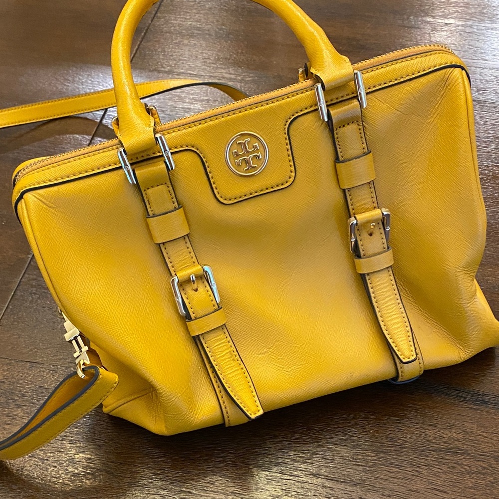 Tory Burch Yellow Leather Satchel